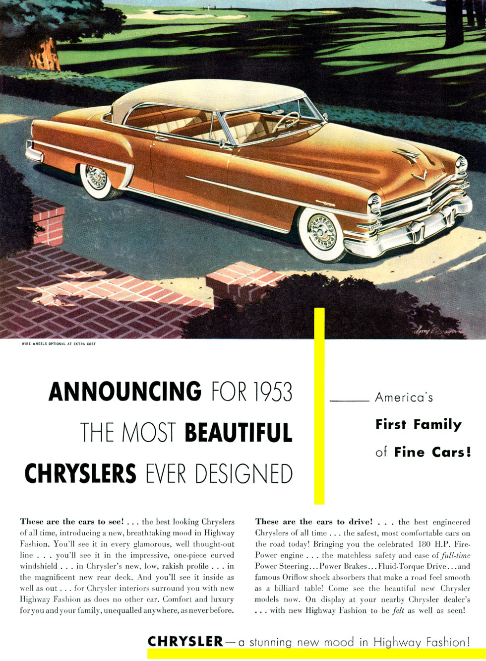 1953 Chrysler Auto Advertising